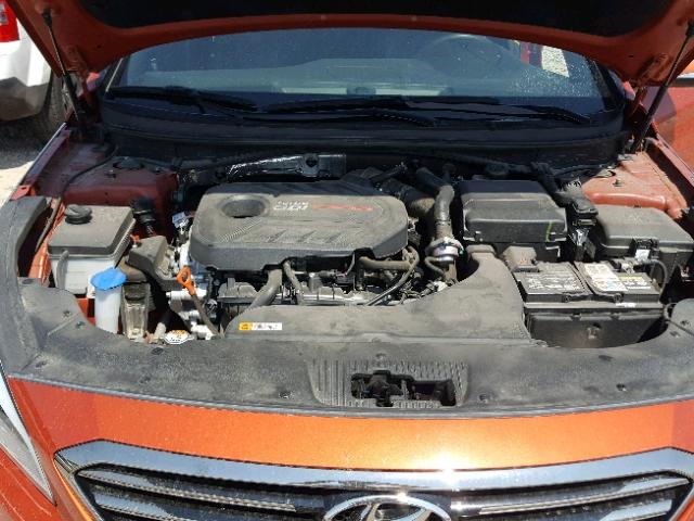 5NPE34AB7FH128316 - 2015 HYUNDAI SONATA SPO ORANGE photo 7