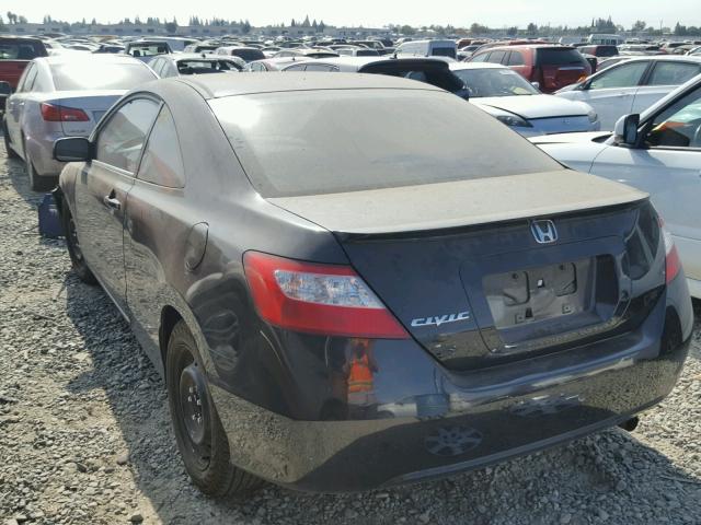 2HGFG126X7H573864 - 2007 HONDA CIVIC LX BLACK photo 3