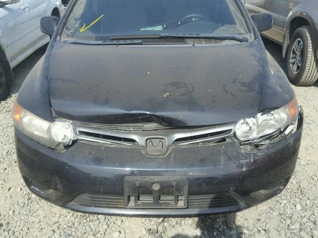 2HGFG126X7H573864 - 2007 HONDA CIVIC LX BLACK photo 9