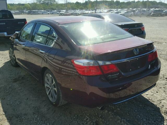 1HGCR2F55EA031328 - 2014 HONDA ACCORD SPO MAROON photo 3