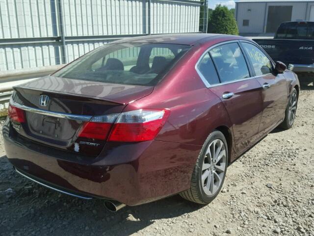 1HGCR2F55EA031328 - 2014 HONDA ACCORD SPO MAROON photo 4