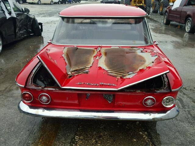 00769W149705 - 1960 CHEVROLET CORVAIR RED photo 9