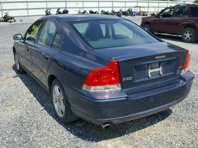 YV1RS592862554994 - 2006 VOLVO S60 2.5T BLUE photo 3