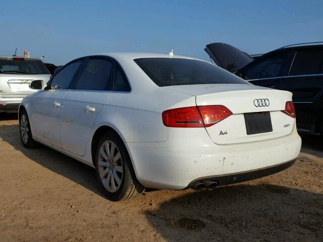 WAUEFAFL3BN056190 - 2011 AUDI A4 WHITE photo 3