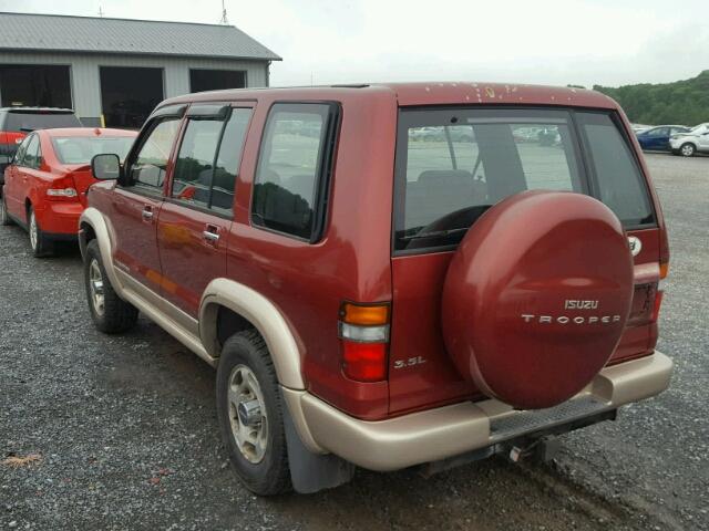 JACDJ58X5W7909783 - 1998 ISUZU TROOPER S MAROON photo 3