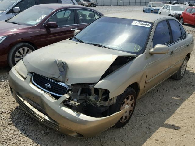 3N1CB51DX2L636441 - 2002 NISSAN SENTRA XE TAN photo 2