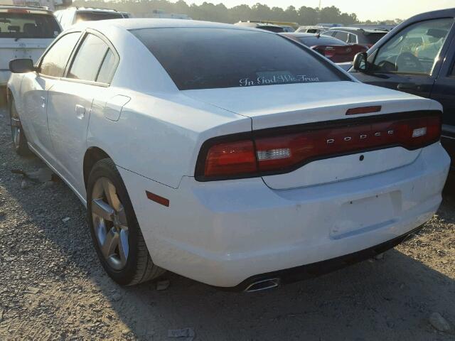 2C3CDXAT7CH305809 - 2012 DODGE CHARGER PO WHITE photo 3