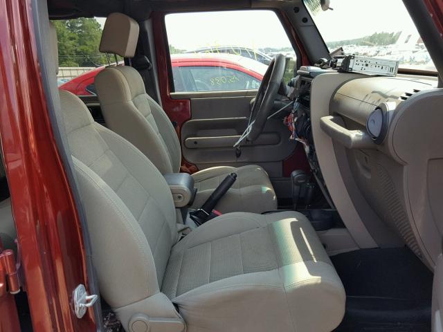 1J4GA59197L215111 - 2007 JEEP WRANGLER S 红色 照片 5