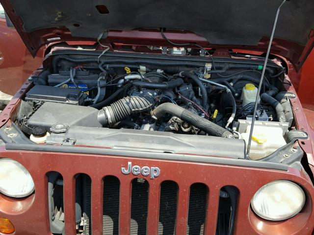 1J4GA59197L215111 - 2007 JEEP WRANGLER S 红色 照片 7