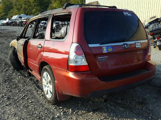 JF1SG63698H703638 - 2008 SUBARU FORESTER 2 RED photo 3