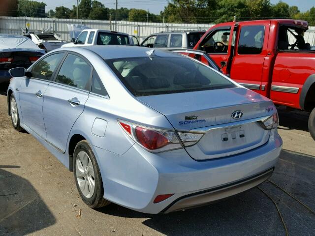 KMHEC4A47DA098879 - 2013 HYUNDAI SONATA BLUE photo 3