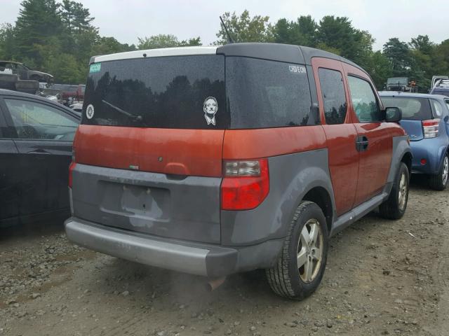 5J6YH18375L007611 - 2005 HONDA ELEMENT LX ORANGE photo 4