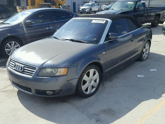 WAUAC48H84K014457 - 2004 AUDI A4 1.8 CAB GRAY photo 2