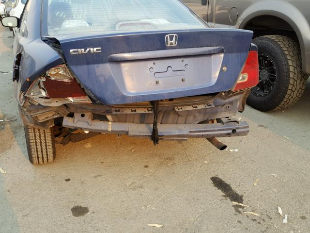 1HGEM22971L022371 - 2001 HONDA CIVIC SI BLUE photo 9