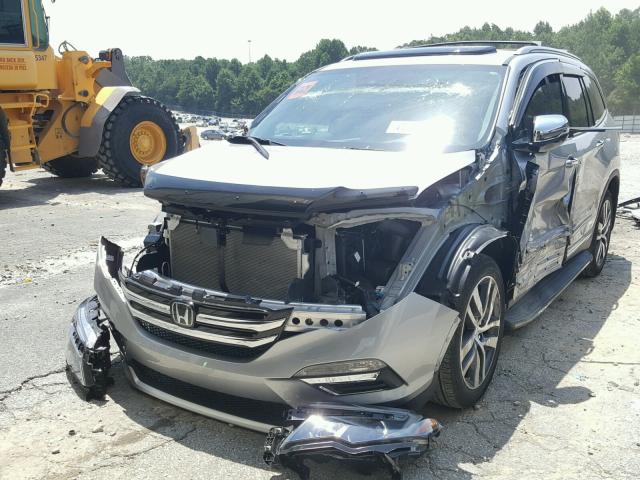 5FNYF6H02HB073778 - 2017 HONDA PILOT ELIT SILVER photo 2