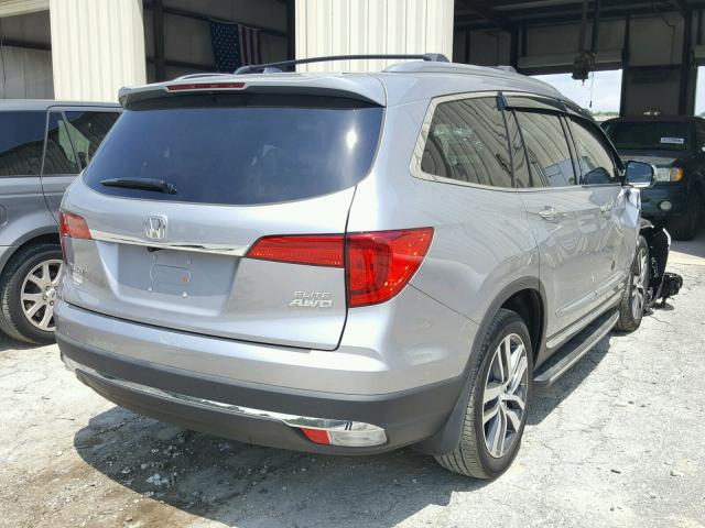 5FNYF6H02HB073778 - 2017 HONDA PILOT ELIT SILVER photo 4