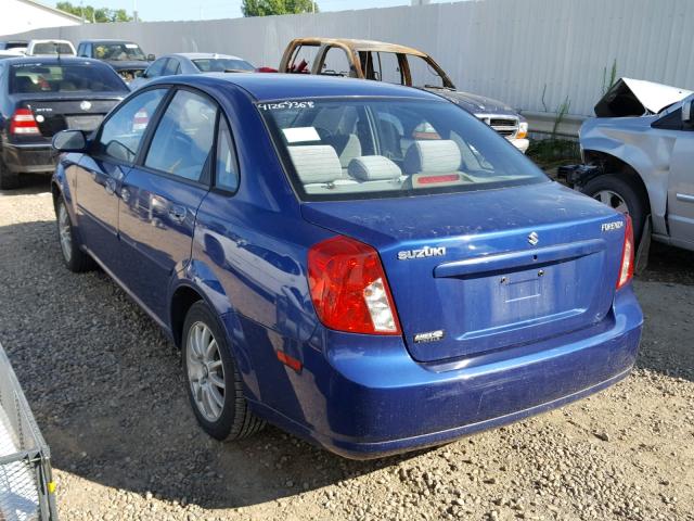 KL5JJ52ZX4K956080 - 2004 SUZUKI FORENZA LX BLUE photo 3