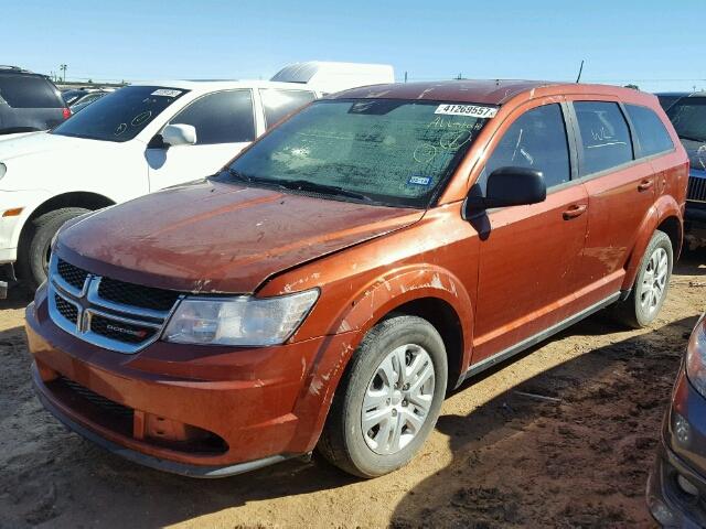 3C4PDCAB3ET240898 - 2014 DODGE JOURNEY ORANGE photo 2