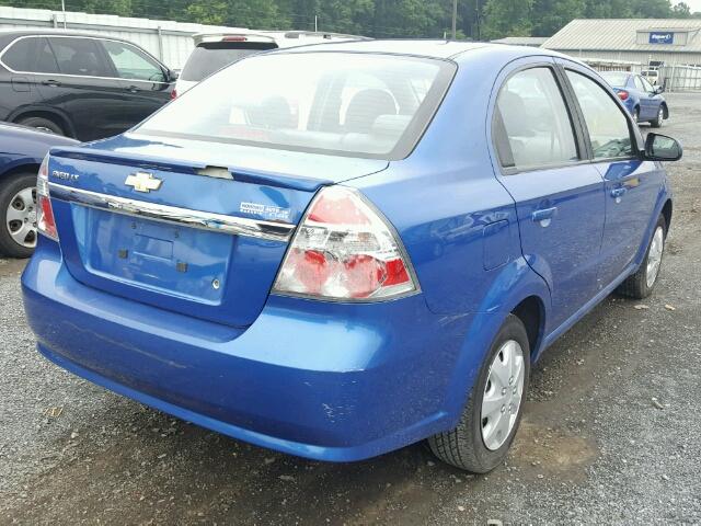 KL1TD5DE1AB069166 - 2010 CHEVROLET AVEO LS BLUE photo 4