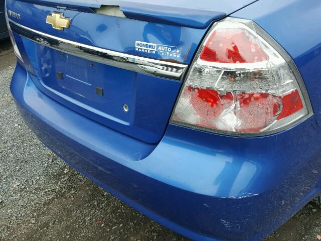 KL1TD5DE1AB069166 - 2010 CHEVROLET AVEO LS BLUE photo 9