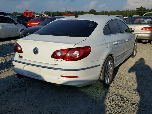 WVWMN7AN9CE535163 - 2012 VOLKSWAGEN CC WHITE photo 4