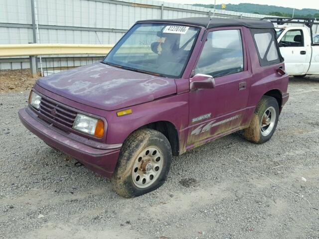 2S3TA01C1S6400714 - 1995 SUZUKI SIDEKICK J PURPLE photo 2