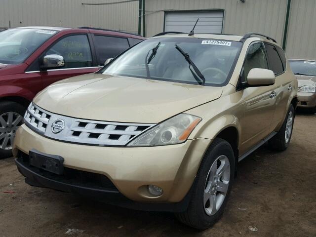 JN8AZ08W93W219581 - 2003 NISSAN MURANO GOLD photo 2