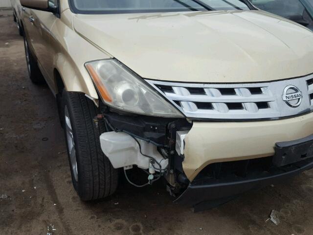 JN8AZ08W93W219581 - 2003 NISSAN MURANO GOLD photo 9