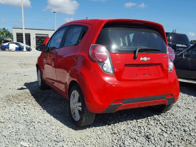 KL8CD6S99EC556595 - 2014 CHEVROLET SPARK 1LT RED photo 3