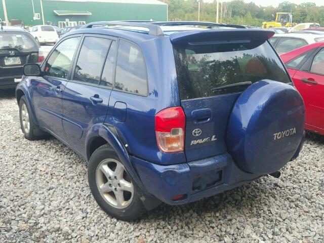 JTEHH20V420176650 - 2002 TOYOTA RAV4 BLUE photo 3