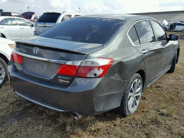 1HGCR2F56EA010682 - 2014 HONDA ACCORD SPO GRAY photo 4