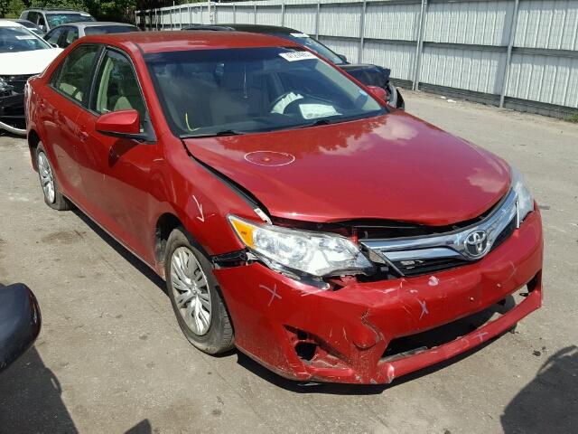 4T1BF1FK4DU666309 - 2013 TOYOTA CAMRY L RED photo 1