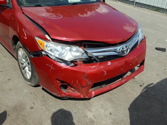 4T1BF1FK4DU666309 - 2013 TOYOTA CAMRY L RED photo 9