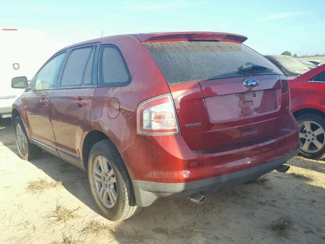 2FMDK38C47BA64882 - 2007 FORD EDGE SEL BURGUNDY photo 3