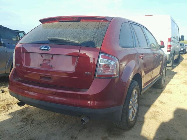 2FMDK38C47BA64882 - 2007 FORD EDGE SEL BURGUNDY photo 4