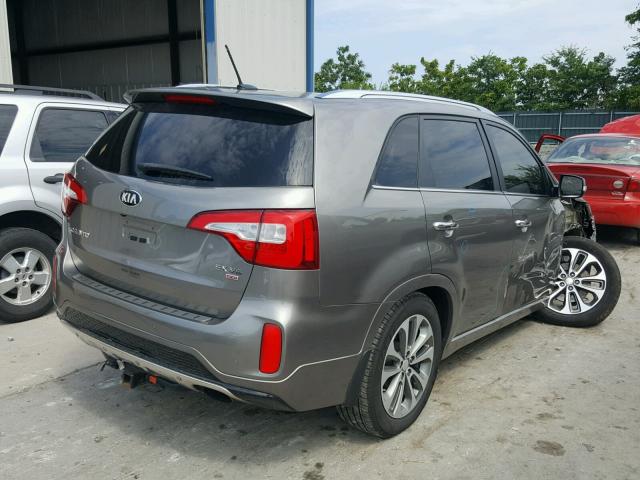 5XYKWDA71EG542753 - 2014 KIA SORENTO SX GRAY photo 4