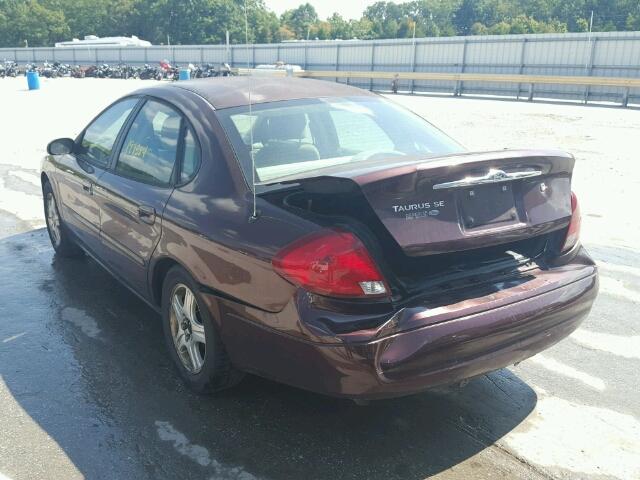 1FAFP56S2YA167077 - 2000 FORD TAURUS MAROON photo 3