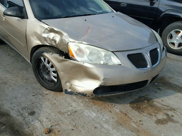 1G2ZF55B964237217 - 2006 PONTIAC G6 SE GOLD photo 9