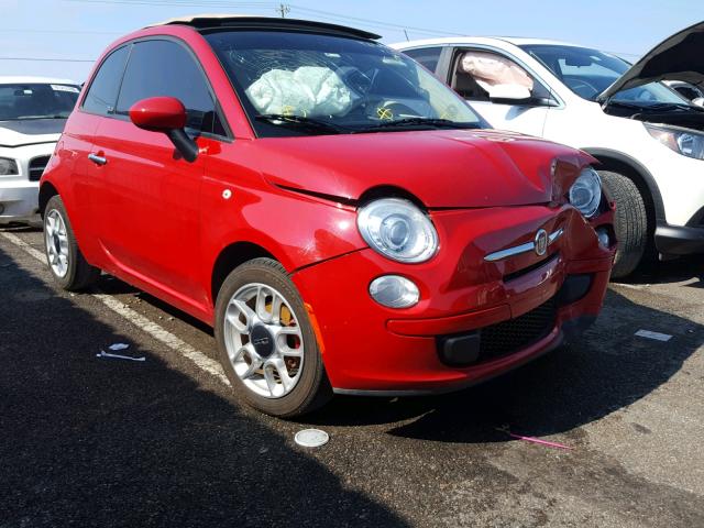 3C3CFFDR8CT127291 - 2012 FIAT 500 POP RED photo 1