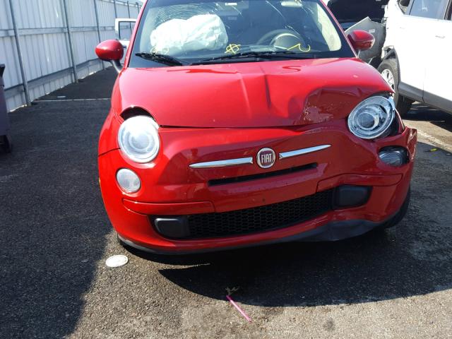 3C3CFFDR8CT127291 - 2012 FIAT 500 POP RED photo 9