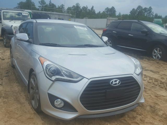 KMHTC6AEXEU191214 - 2014 HYUNDAI VELOSTER T SILVER photo 1