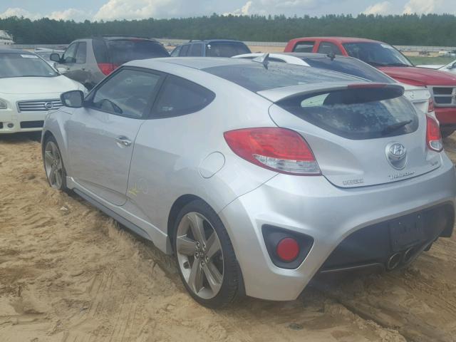 KMHTC6AEXEU191214 - 2014 HYUNDAI VELOSTER T SILVER photo 3