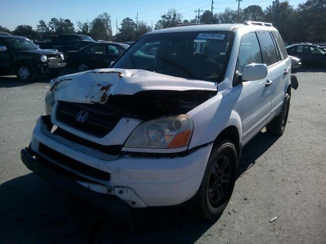 5FNYF18435B011579 - 2005 HONDA PILOT EX WHITE photo 2