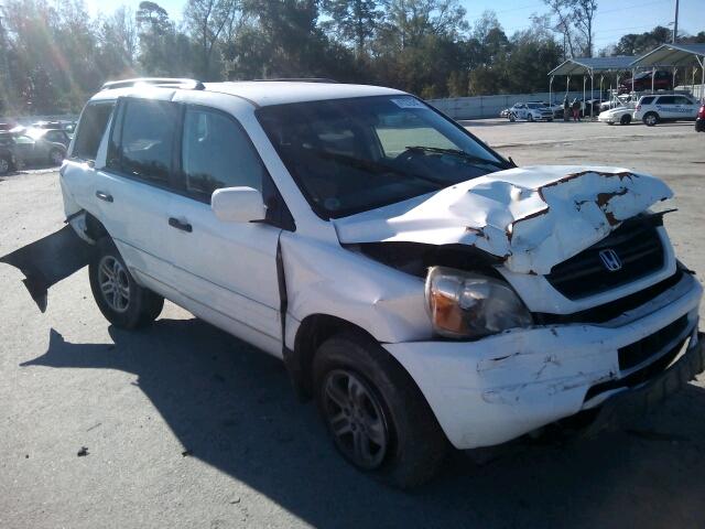 5FNYF18435B011579 - 2005 HONDA PILOT EX WHITE photo 9