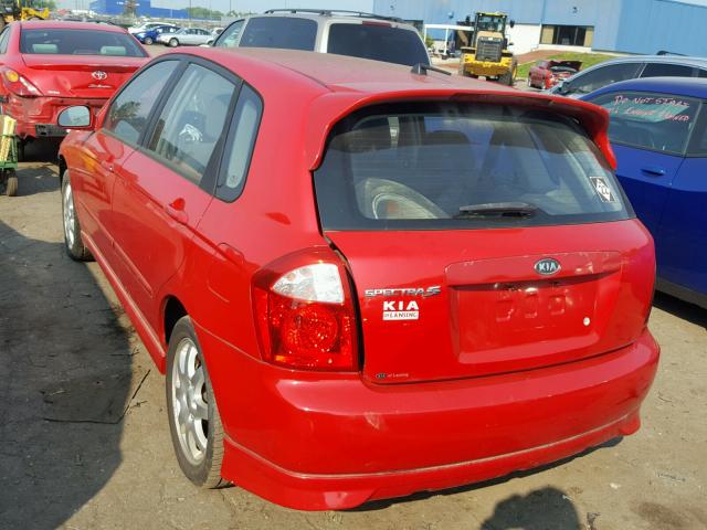 KNAFE161065321689 - 2006 KIA SPECTRA5 RED photo 3