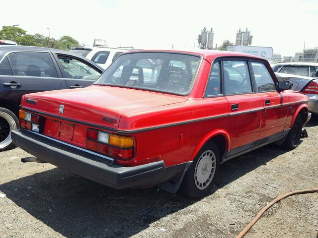 YV1AS8812N1470228 - 1992 VOLVO 240 BASE RED photo 4