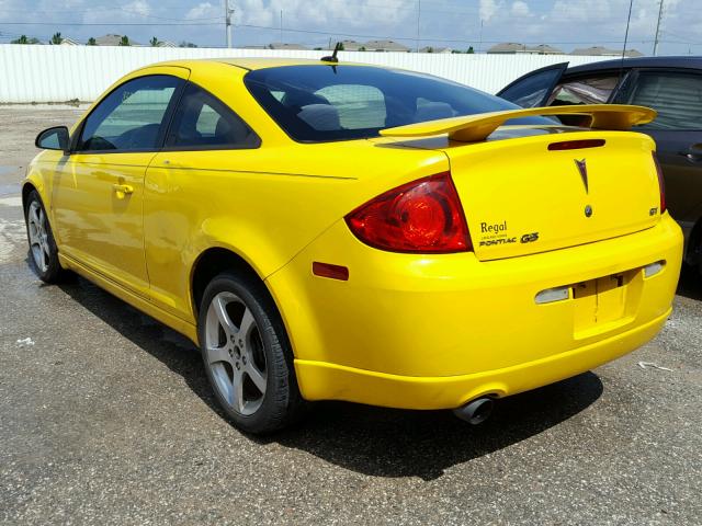 1G2AT18H897242622 - 2009 PONTIAC G5 GT YELLOW photo 3