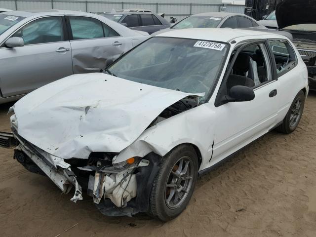 2HGEH2345NH501432 - 1992 HONDA CIVIC CX WHITE photo 2