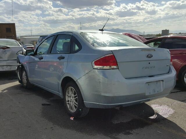 1FAHP35N79W165001 - 2009 FORD FOCUS SE BLUE photo 3