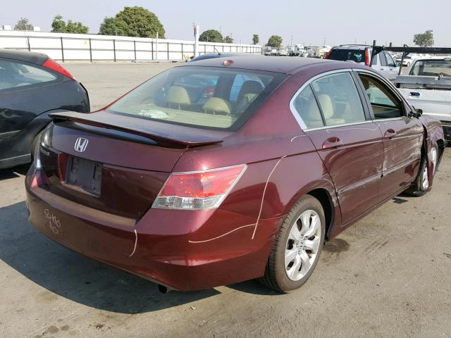 1HGCP26839A073860 - 2009 HONDA ACCORD EXL BURGUNDY photo 4